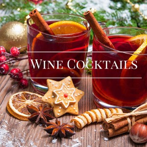 wine cocktails - mulled wine, champagne cocktails